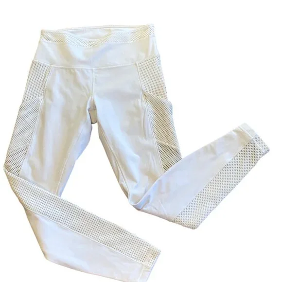Lululemon Keep Score Tight 28" White Mesh Ventilation Legging *No size tag 8/10? - Picture 2 of 13